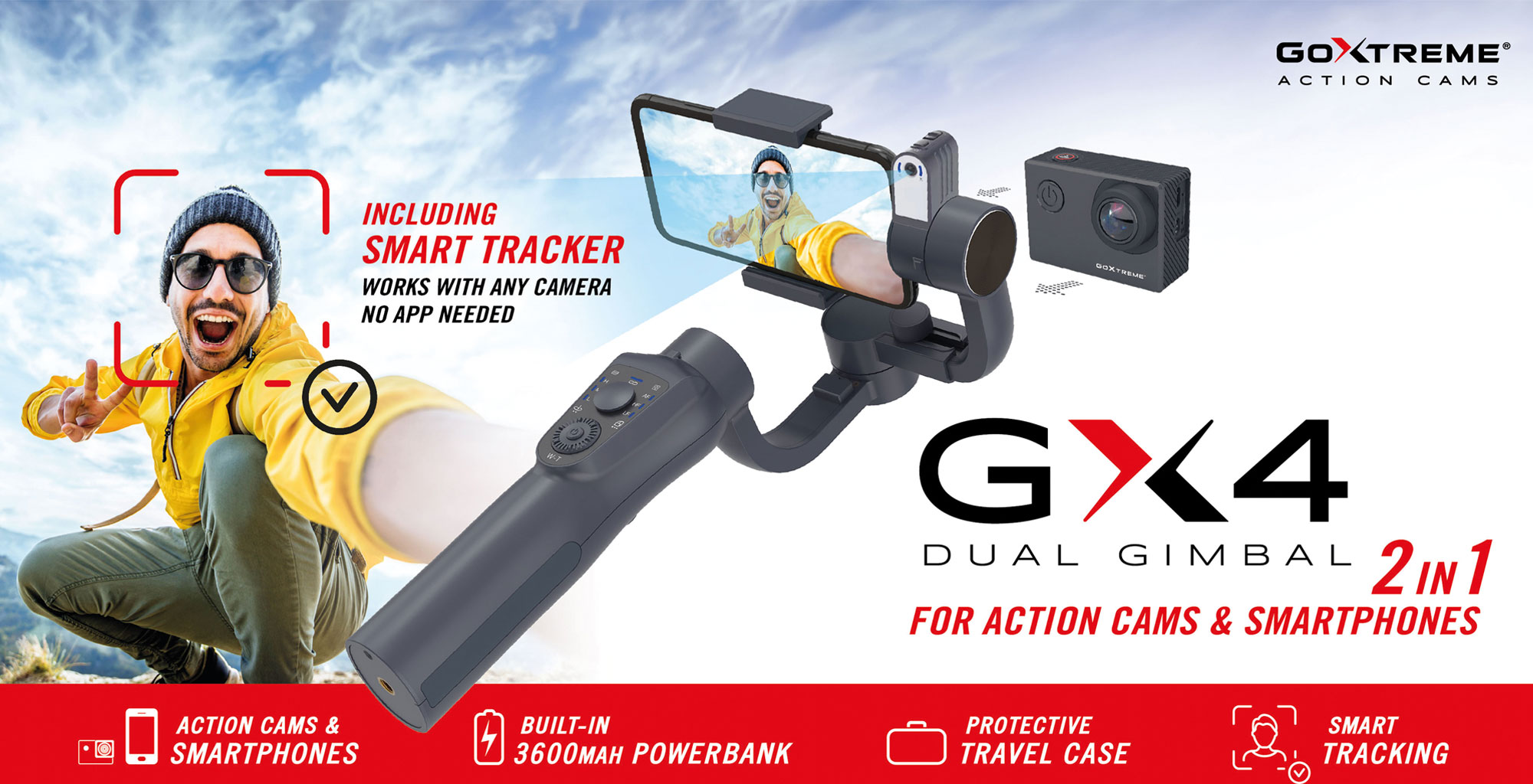 GoXtreme GX4 Gimbal Face Tracking GoXtreme GX4 Gimbal Face Tracking
